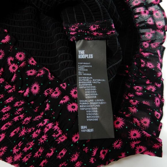 The Kooples Ditsy Floral Smocked Mini SKIRT Size 1 US S Pull on Stretch NEW $165 - Picture 9 of 11